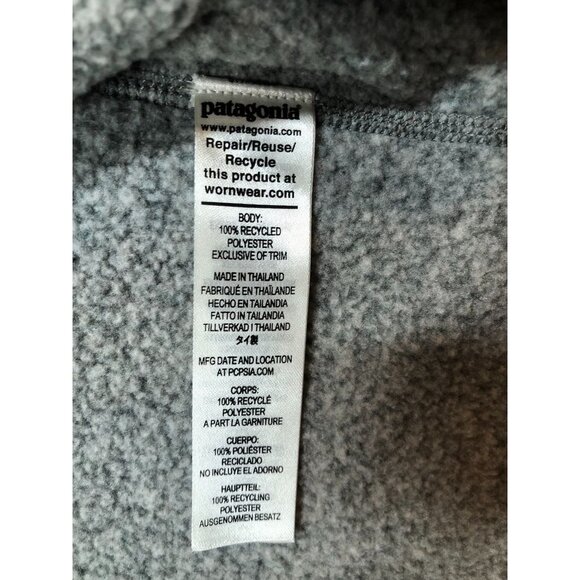 Patagonia Better Sweater 25523 Nickel Forge Grey 1/4 Zip Pullover Top Men's XL - Picture 6 of 8